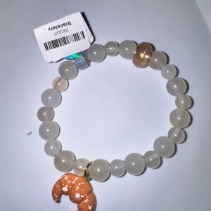 Stylish Beaded Bracelet with Orange Charm